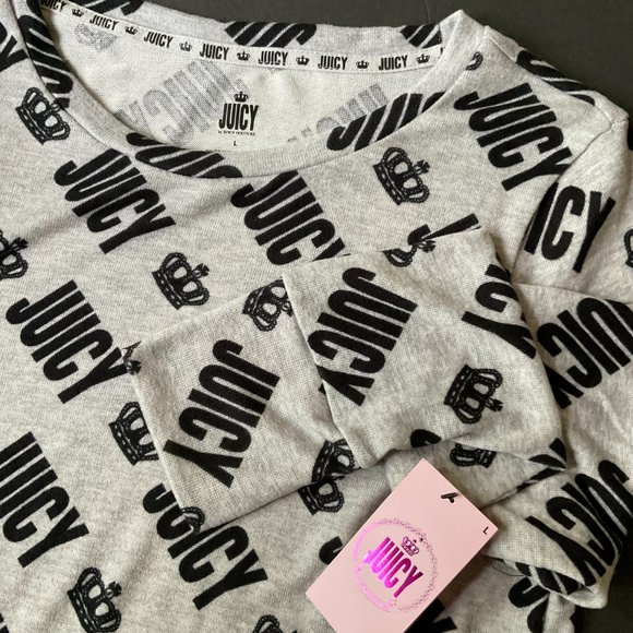 JUICY COUTURE Women's Long Sleeve Crown/Juicy Night Gown NWT Size L - Picture 1 of 8